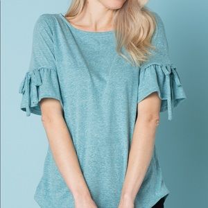 Tie sleeve basic tee